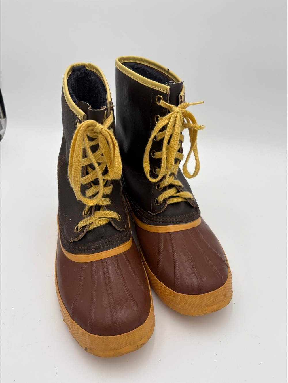 Sorel Arctic Pac Wool Lined Vintage Woman sz 10 Winter Boots Brown and Yellow - Picture 3 of 9
